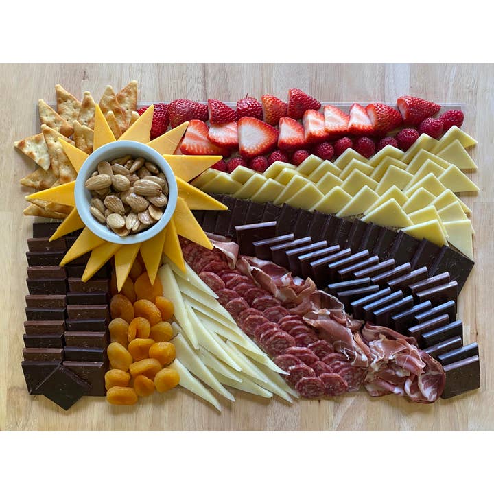 Color Box Design & Letterpress - Wholesale Cheese Board - Charcuterie Cheat Sheet | Sunburst
