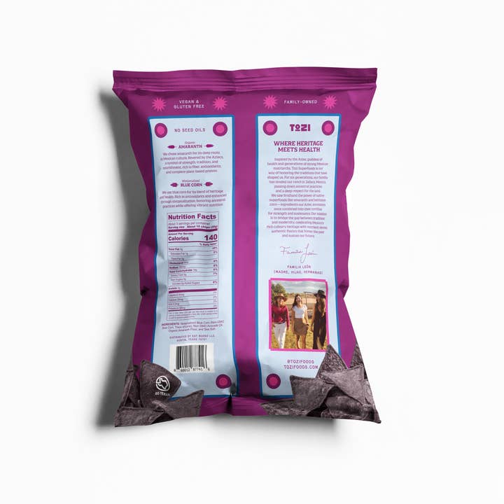 Tozi Superfoods - Wholesale Chips - Tozi Blue Corn & Amaranth Totopos (Tortilla Chips)1