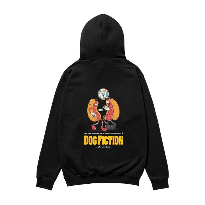Dog Fiction Heavyweight Organic Hoodie Black for wholesale by Weekend Concept