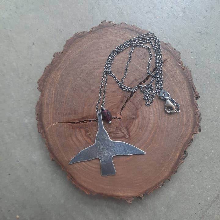 Small Humming Bird Necklace - Homage to Frida - Sterling Silver by iNk Jewelry for wholesale by iNk Jewelry