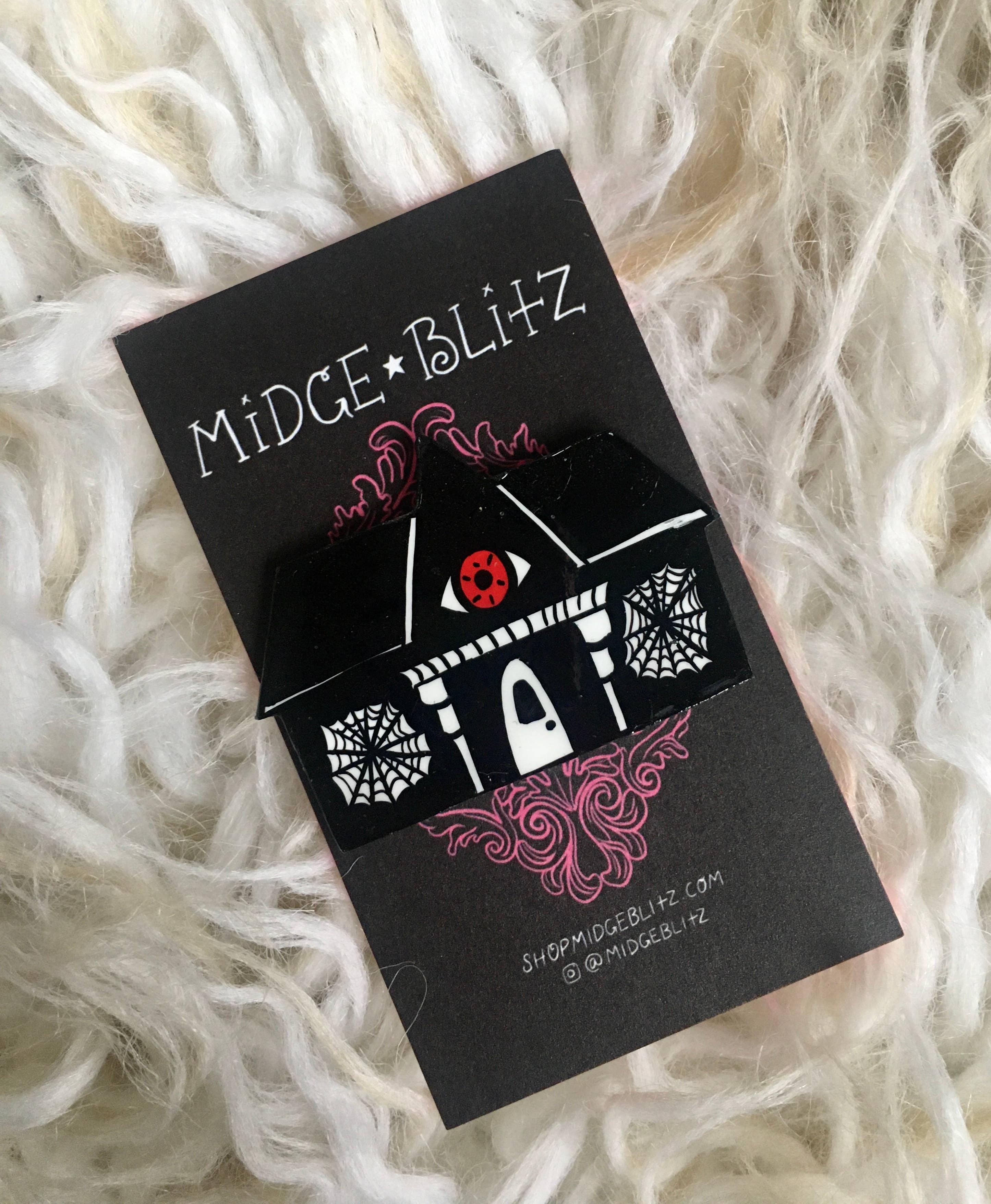 Midge Blitz - Wholesale Brooch - All Seeing Spiderweb House Handmade Brooch2