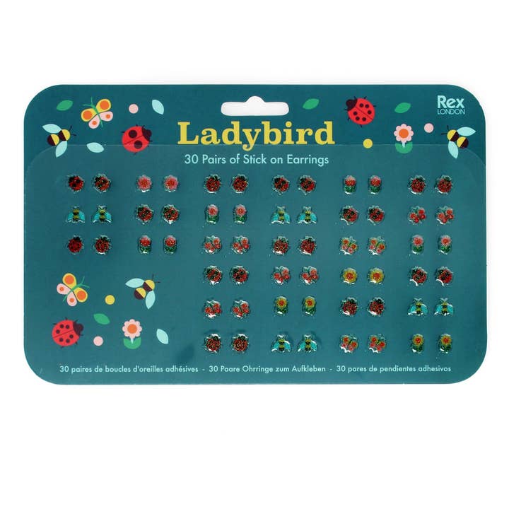 Stick On Earrings (30 Pairs) - Ladybird for wholesale by Rex B2B - UK