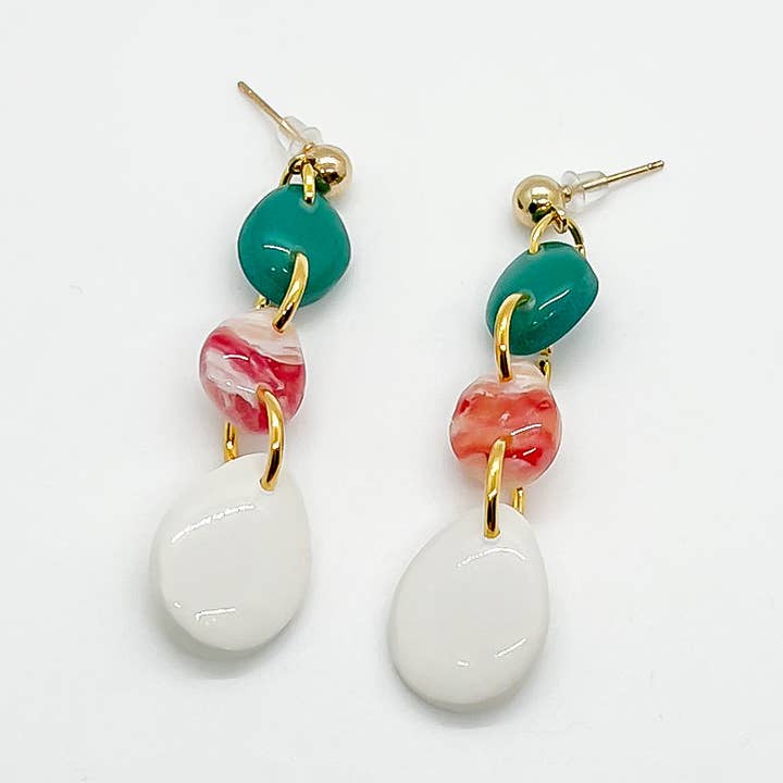 Faux Stone Polymer Clay Lightweight Earrings for wholesale by Timber & Clay