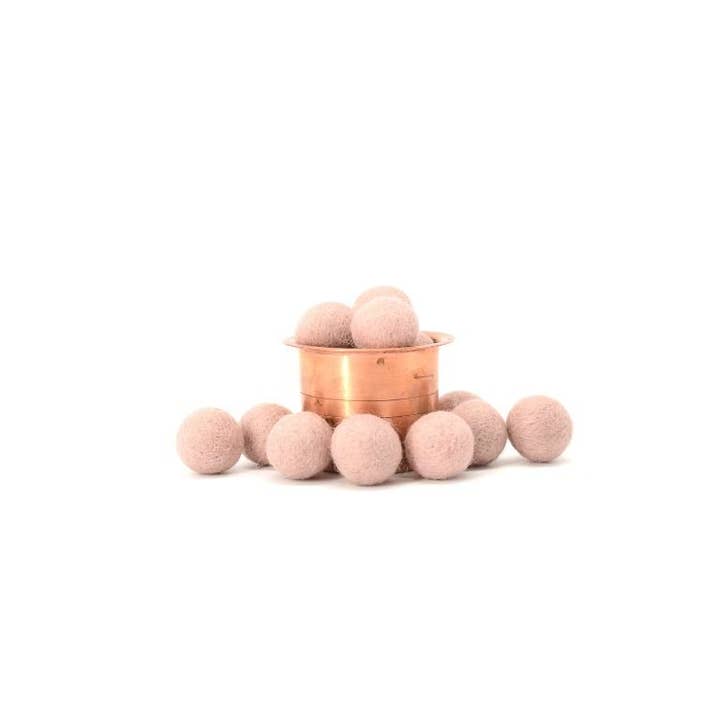 Woollyfelt - Wholesale Craft supplies - Pastel Pink Wool Felt Balls | 2 CM3