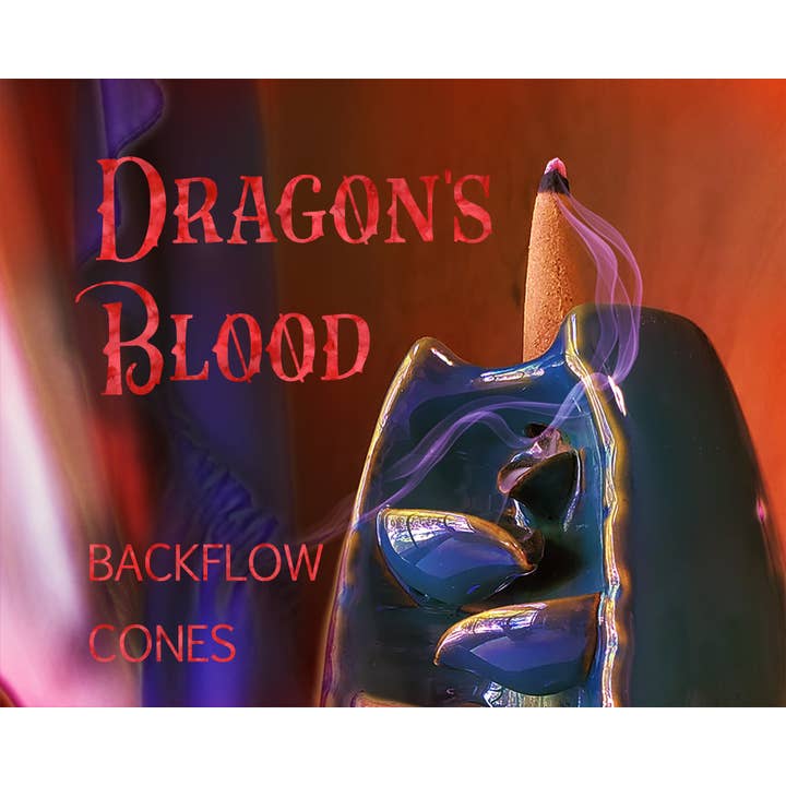 Cônes d'encens en cascade au sang de dragon pour la vente par Hazel Fern Scents