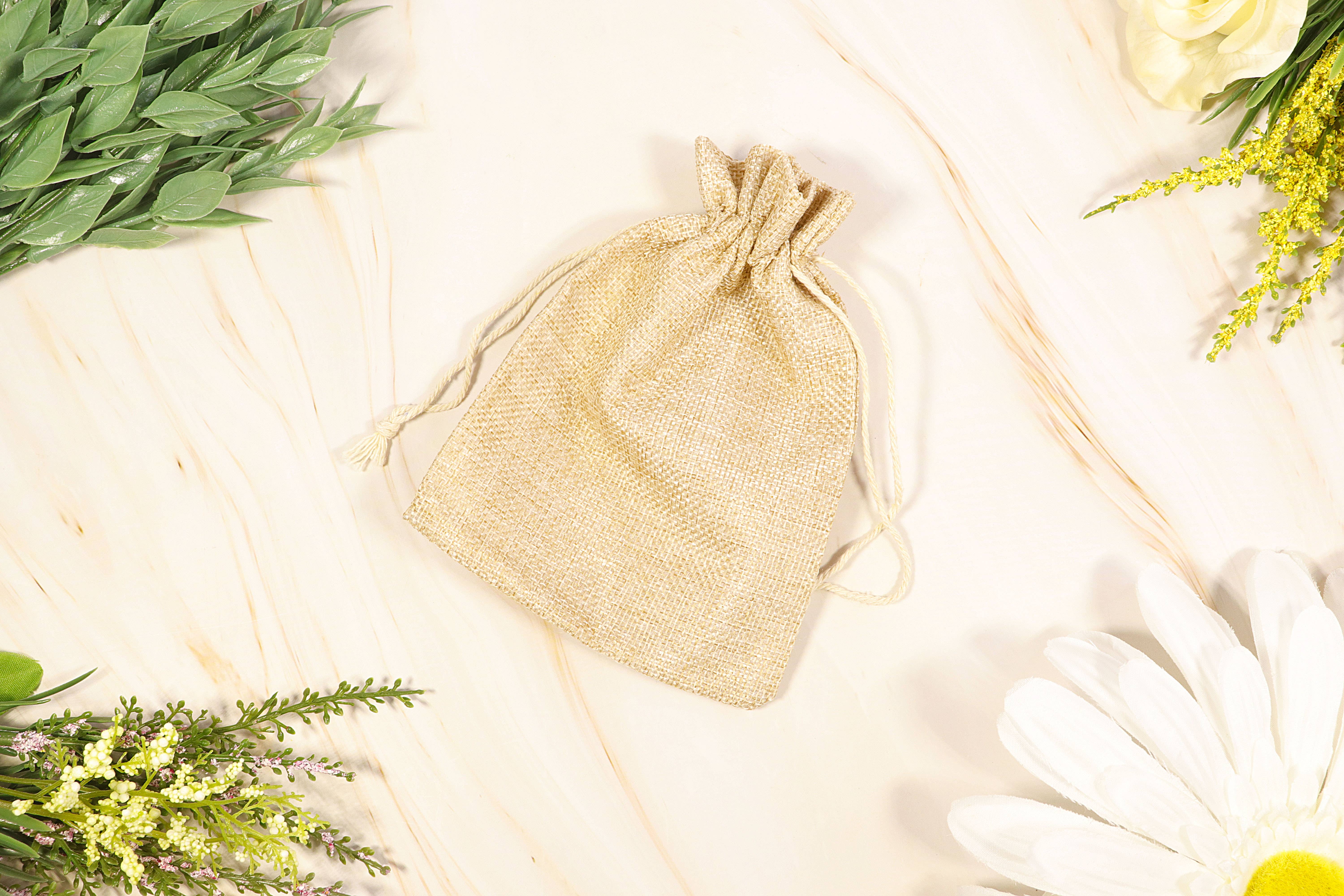 Natures Artifacts Inc - Wholesale Gift Bag - Jute Gem Bags - Large (Pack of 12)0