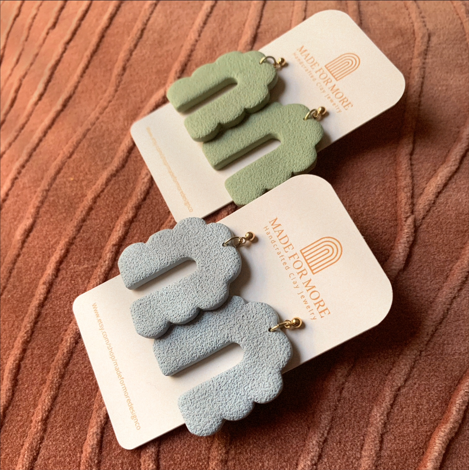 Made For More - Wholesale Dangle Earrings - Spring Clay Earrings | Scalloped Arches | Polymer Clay1