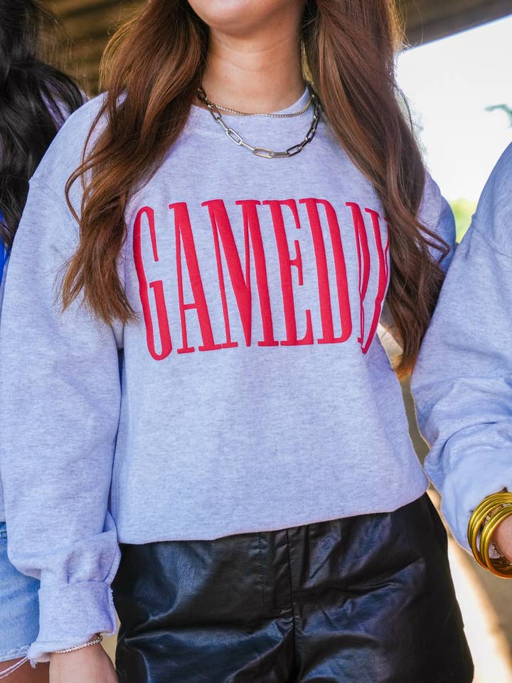 Summer Tees - Wholesale Graphic Sweatshirt - Women's - GAME DAY PUFF TEE1