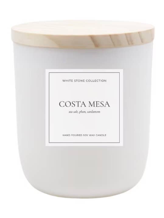 Costa Mesa- Jar/Filled Candle for wholesale by White Stone Collection
