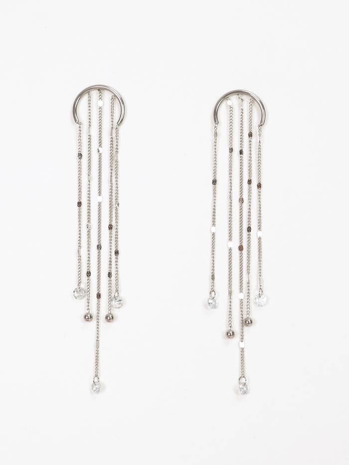 Victoria Moda – wholesale Dangle earrings – Stainless Steel Earrings Chains With Zirconites1