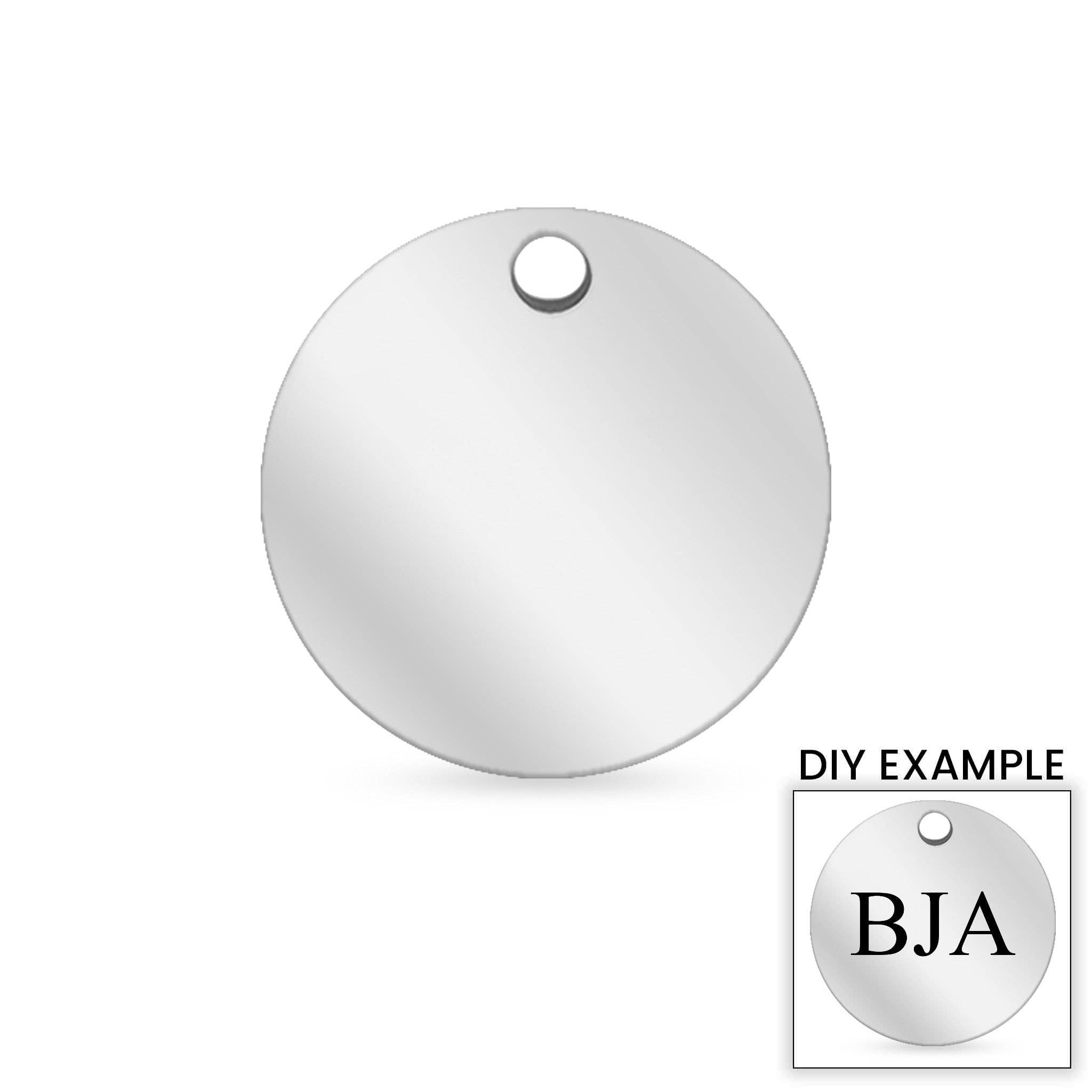 WJW - Wholesale Individual Charm/Pendant - Thin Blank Stainless Steel Round Pendant1