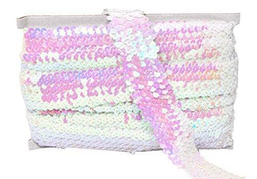 Mandala Crafts – Engroshandel Håndværk forsyninger – Mandala Håndværk Elastisk Paillet, Flad Glitter Stretch Bling Paillette Stof Bånd, Metallisk Applikation Trim Blonder til Kjole Pynt, Pandebånd18