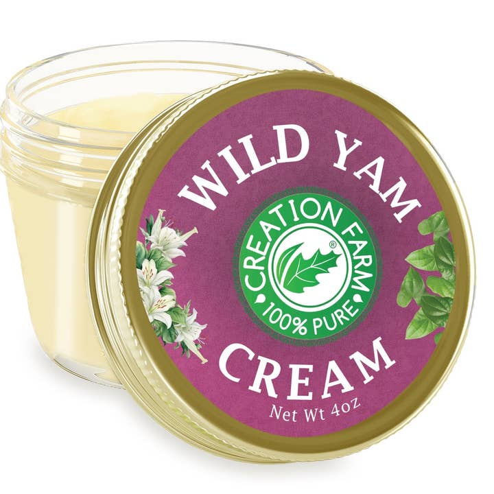 Creation Farm Inc – wholesale Body cream/lotion – Annas Secret Wild Yam Cream Moisturizer 4 Ounce "The Provider" Plant Based Lipids, Aloe Vera, Coconut Oil Hydration0