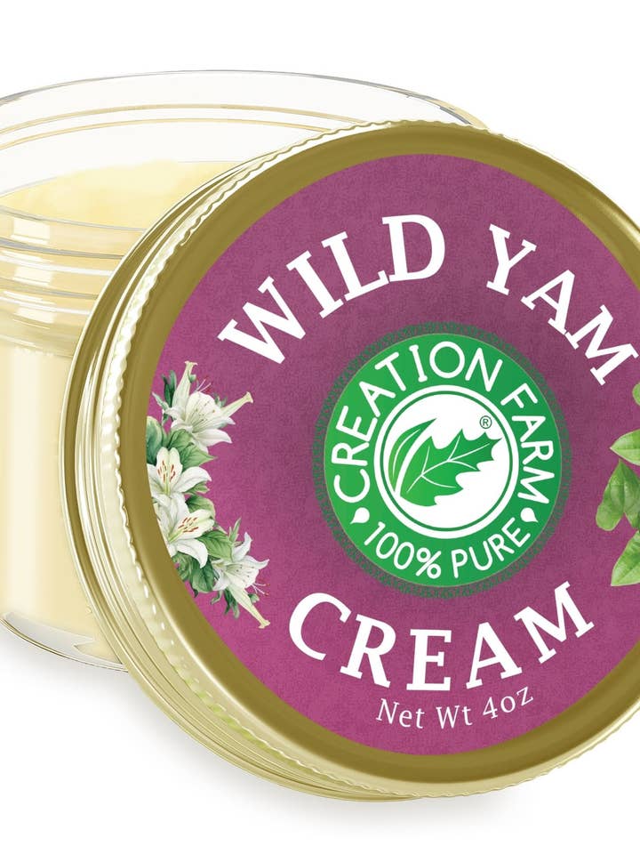 Annas Secret Wild Yam Cream Moisturizer 4 Ounce "The Provider" Plant Based Lipids, Aloe Vera, Coconut Oil Hydration for wholesale by Creation Farm Inc