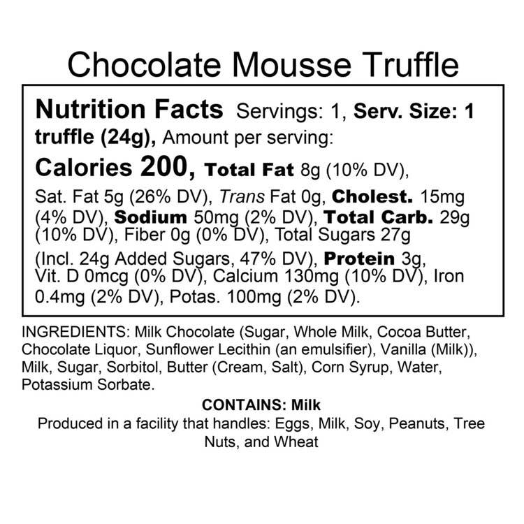 Maggie Lyon Chocolatiers - Wholesale Chocolate - Chocolate Mousse Truffles    / 2.6lb. Case2