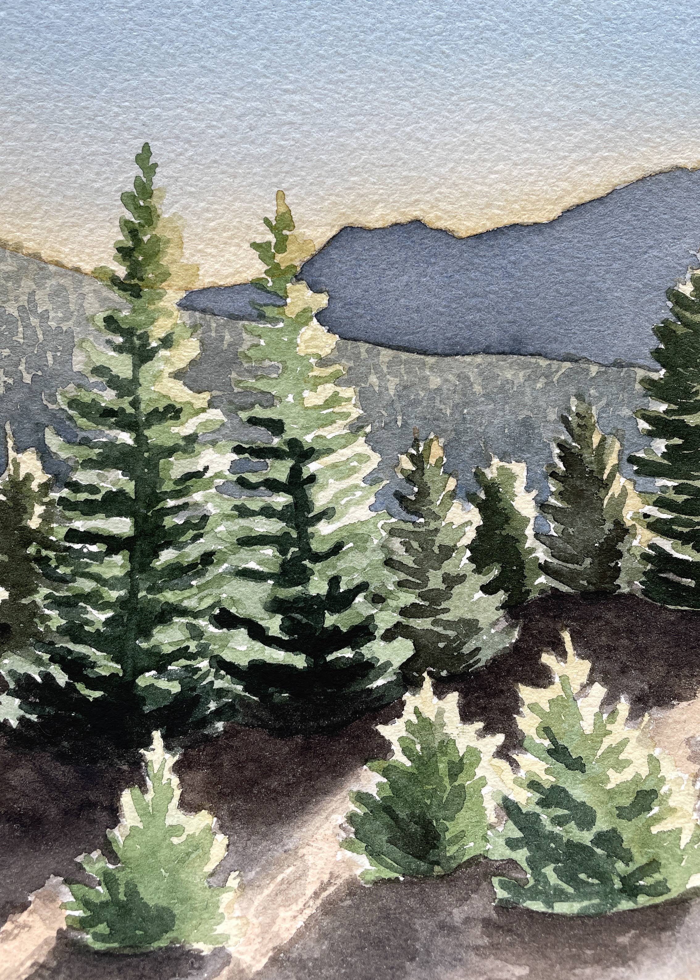 The Campbell Creative - Wholesale Art Print - "Rocky Mountains" - Landscape Watercolor Print2