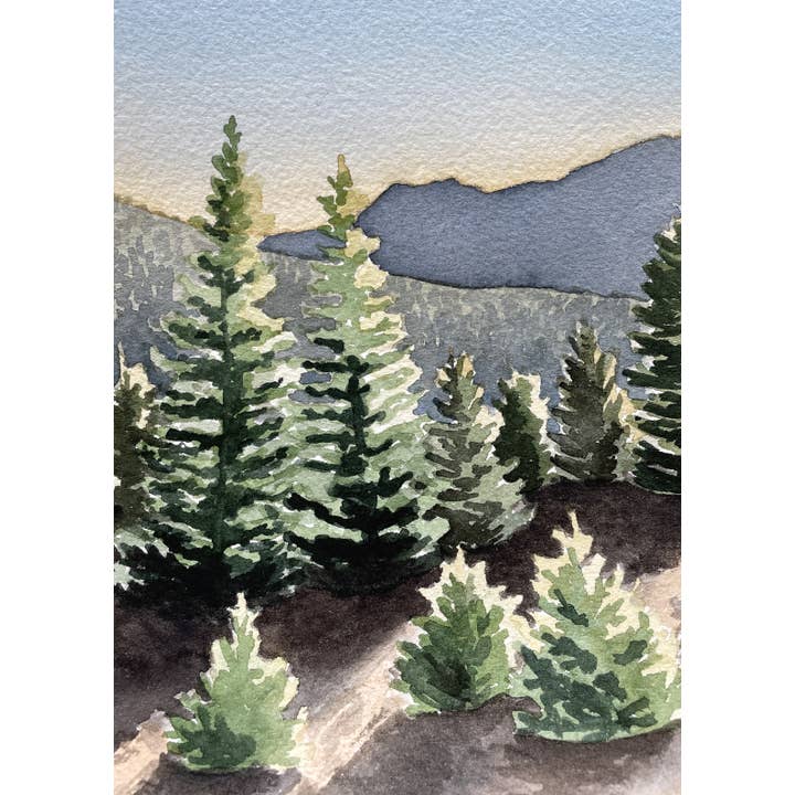 The Campbell Creative - Wholesale Art Print - "Rocky Mountains" - Landscape Watercolor Print2
