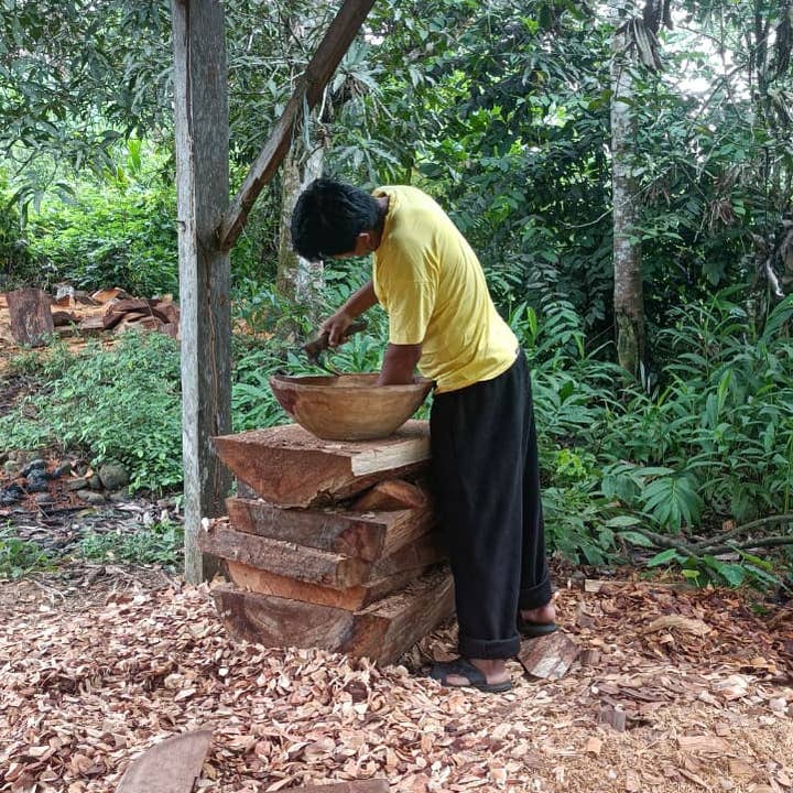 Sobremesa - Wholesale Bowl - 17" Large Classic Round Wood Salad Bowl | Wood Bowl 9
