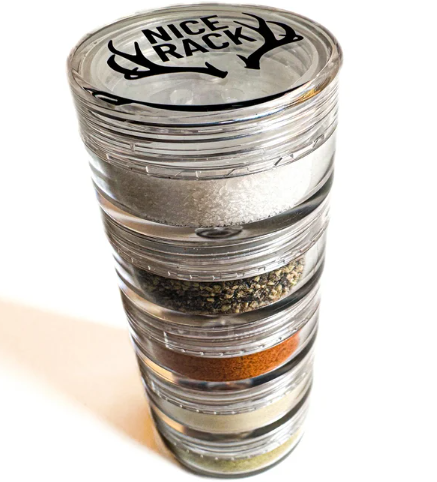 WILD ATOMS - Wholesale Dried Spice Mix - NICE RACK Mini Camp Spice Gift Set Organic Spices Reusable 3