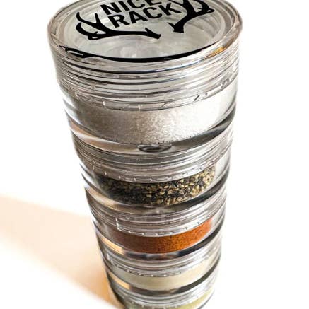 WILD ATOMS - Wholesale Dried Spice Mix - NICE RACK Mini Camp Spice Gift Set Organic Spices Reusable 3