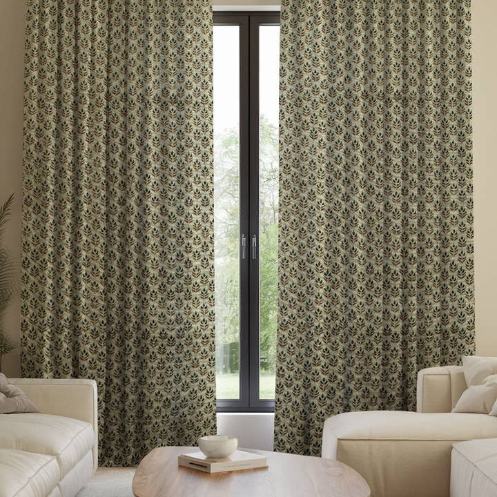 Fabdivine - Vendita all'ingrosso Tende - Tenda in Lino Spesso con Pieghe per Decorazione della Casa - Alia