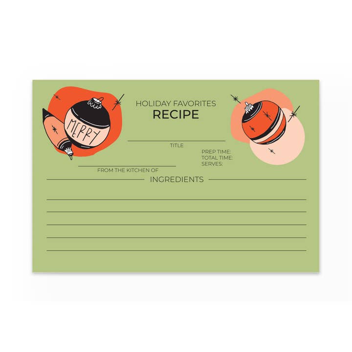 Set receptenkaarten voor feestdagen met favorieten voor wholesale door Tuxberry & Whit