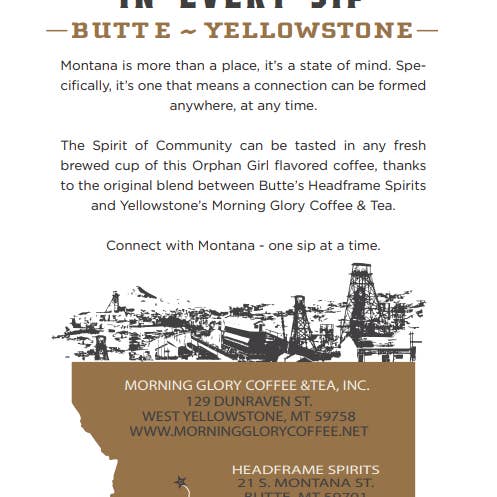 Morning Glory Coffee - Wholesale Ground Coffee - Orphan Girl Bourbon Cream Liqueur Flavored Coffee