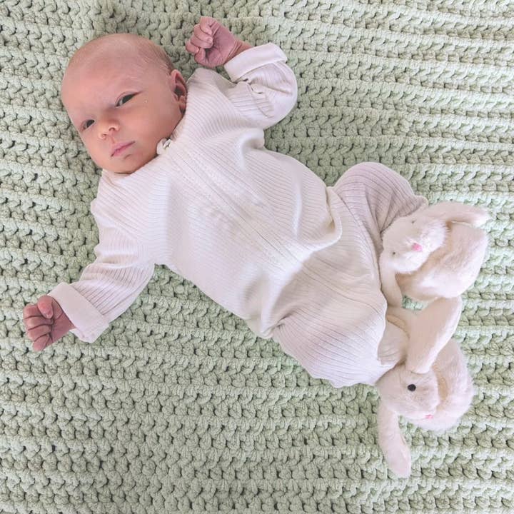 Jomanda Soft Toys & Accessories - Wholesale Slippers - Baby - Bunny Baby Soft Slippers, House Shoes Cream, 0-6 months