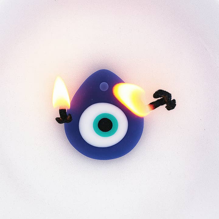 Wicker and flame - Wholesale Jar/filled candle - RASPBERRY SUNSET EVIL EYE CANDLE 🧿4