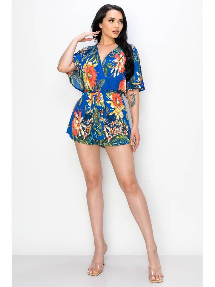 Mameluco con estampado floral 9421R para venta al por mayor de SHOP17