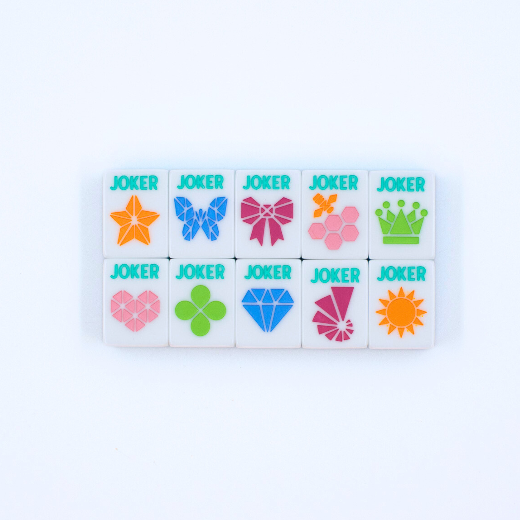 My Fair Mahjong - Wholesale Board Game - Crystal Prism Pink | Mahjong with Bold Angles and Vibrant Vibes | 1.25" x 0.9" x 0.7"6