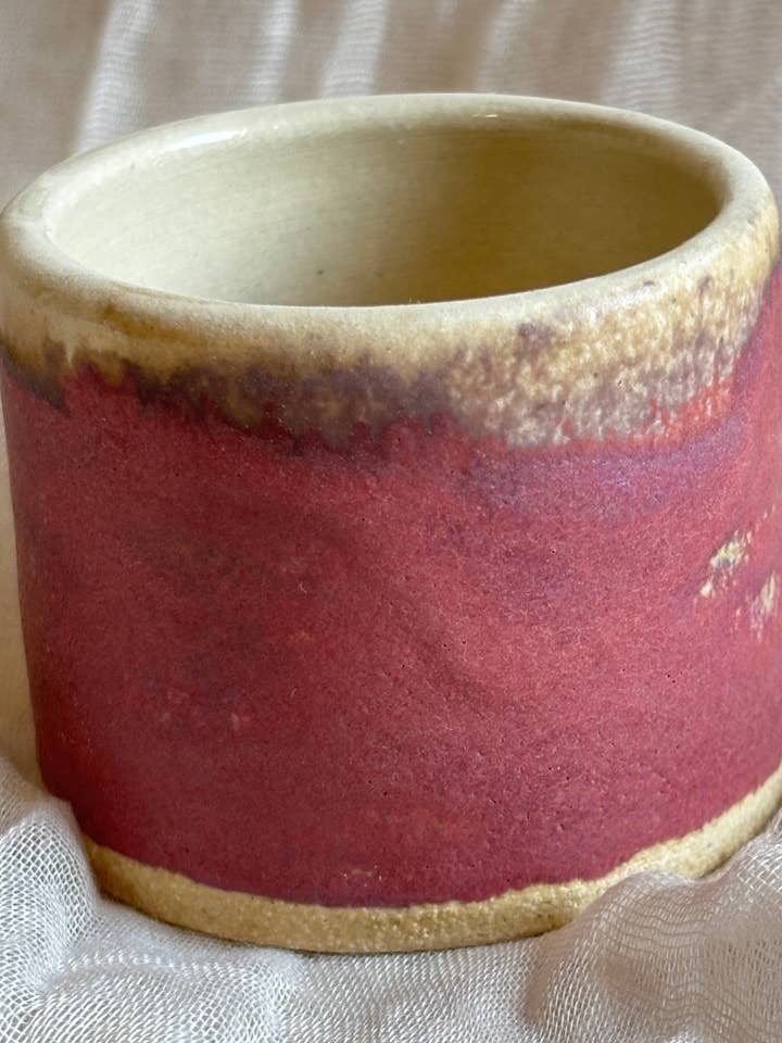 Dark Pink Espresso Cup for wholesale by Charlotte Manser Ceramics