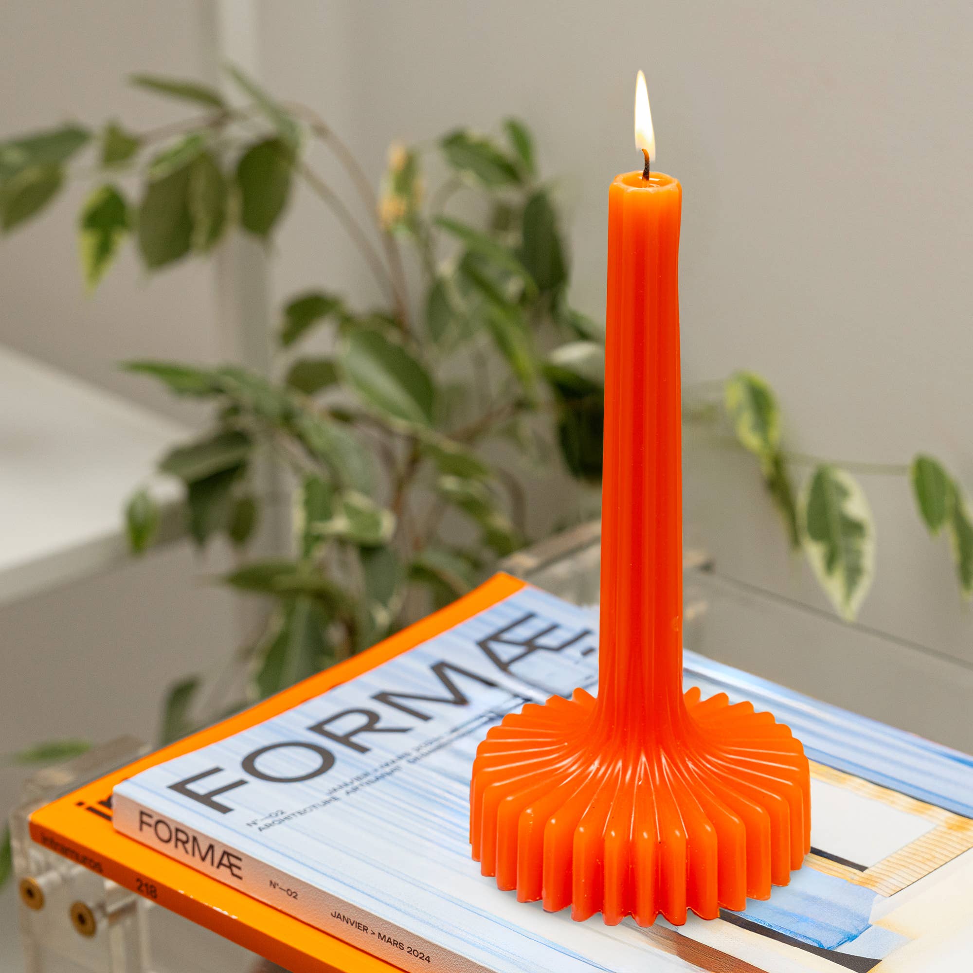 Helio Ferretti Candles & Co. - Wholesale Novelty Candle - ORANGE TALL DECORATIVE CANDLE HF0
