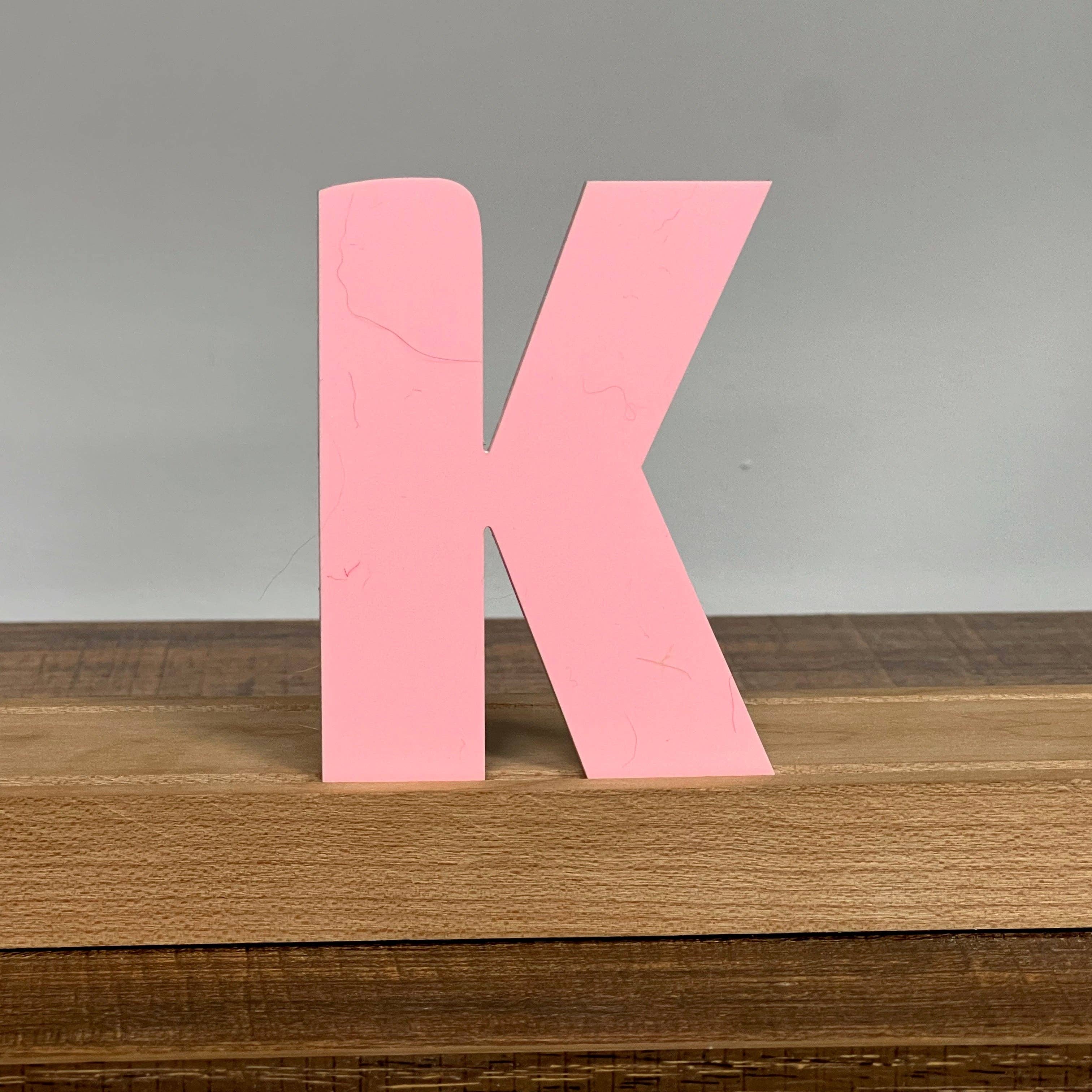 Artifacture - Wholesale Sign - Kryliq Individual Letters: 3" Craftsman Style- Matte Pastel Pink12