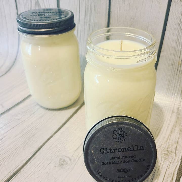Citronella Candle for wholesale by Steele Family Farm
