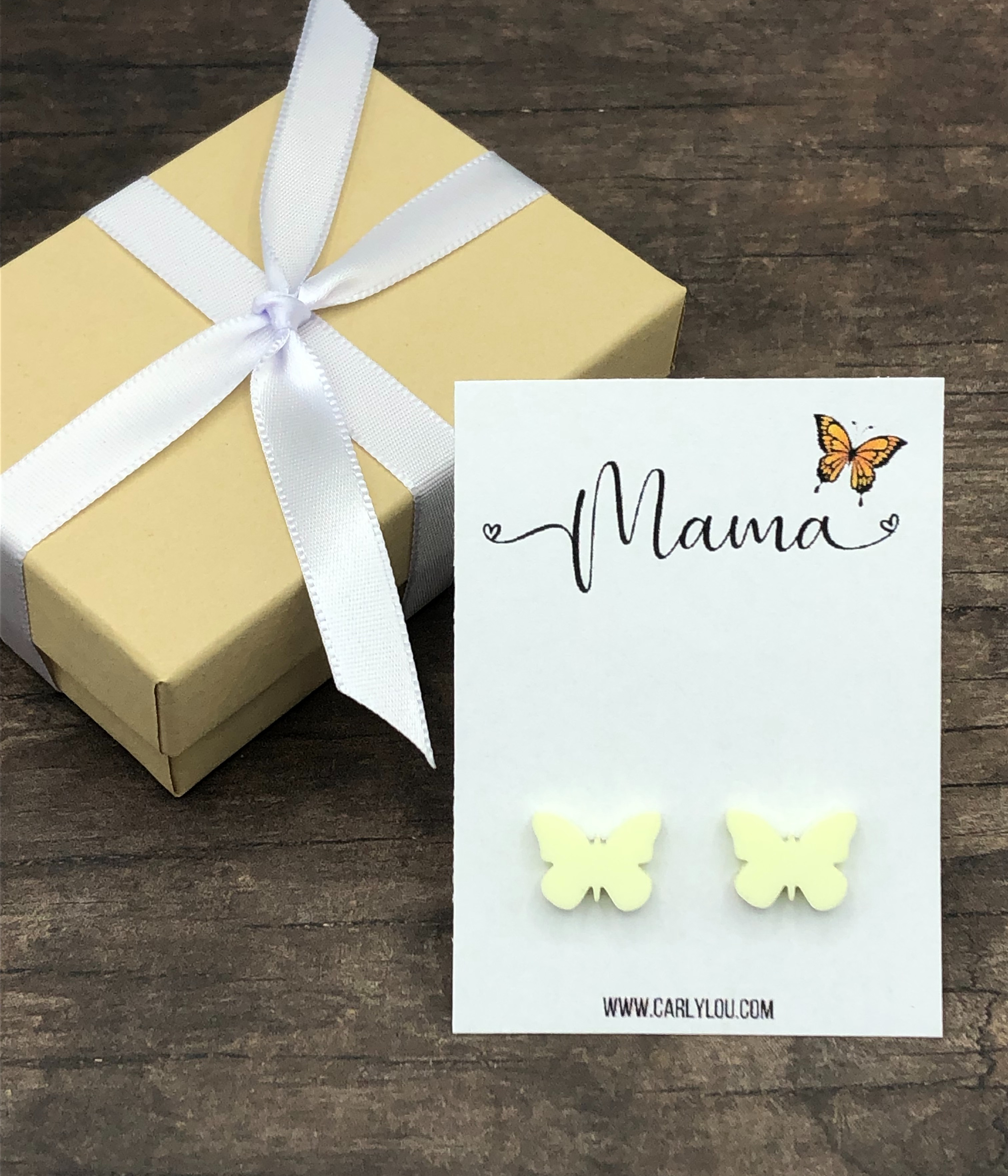 Carly Lou - Wholesale Stud/Post Earrings - Mama Butterfly Earrings - Mom Gift - Butterfly Earrings9