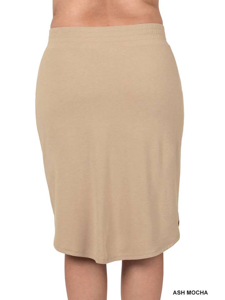 Vanilla Monkey - Wholesale Skirt - Women's - Plus Elastic Waist Tulip Hem Skirt