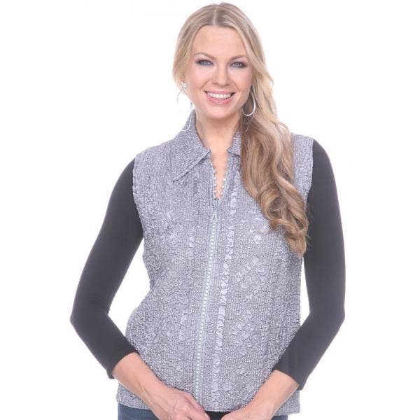 The Magic Scarf Company - Wholesale Outerwear Vest - Women's - 1367 - Diamond Zipper Vests8
