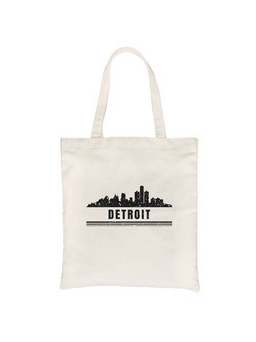 Sac en toile Skyline-Detroit pour la vente par 365 In Love