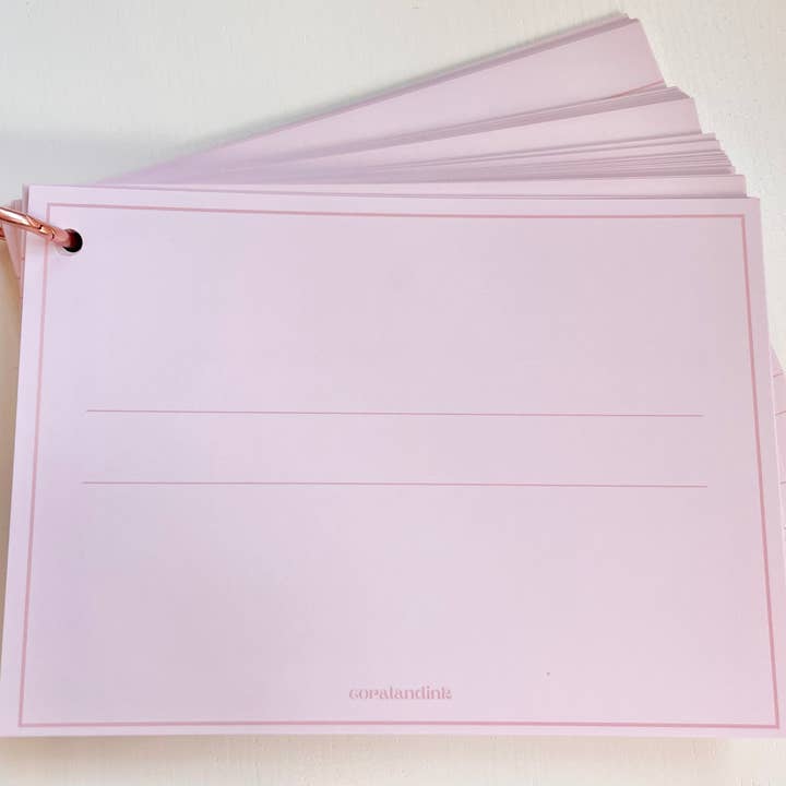 Fiches de révision esthétiques roses pour la vente par Coral and Ink