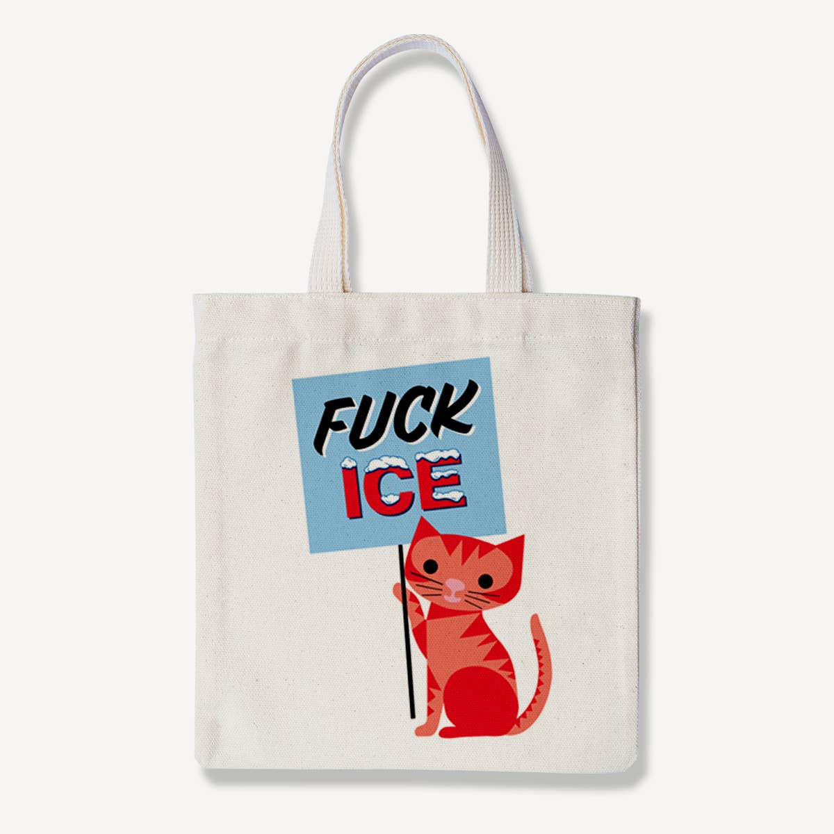 Rock Scissor Paper - Wholesale Tote Bag - Unisex - Fuck ICE Protest Kitty Tote Bag0