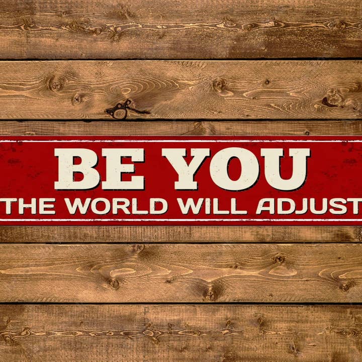 Var du världen Wil Justera gatuskylt Roliga citatord Vintage Style för wholesale av Game Time Prints