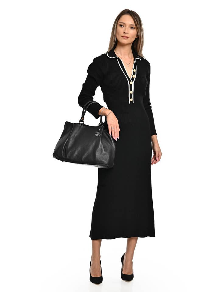 AW25 LV 1536 ZWART voor wholesale door Luisa Vannini