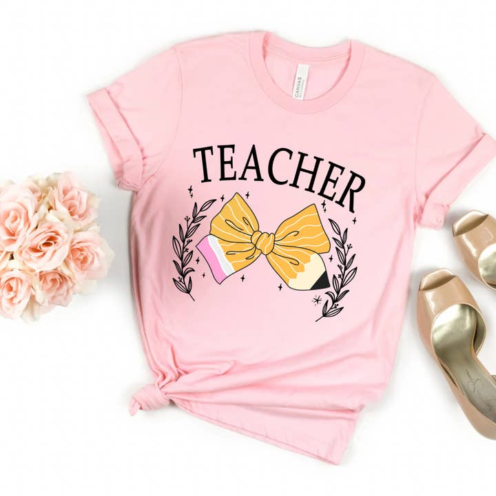 Teacher with pencil bow for wholesale by JOCOink