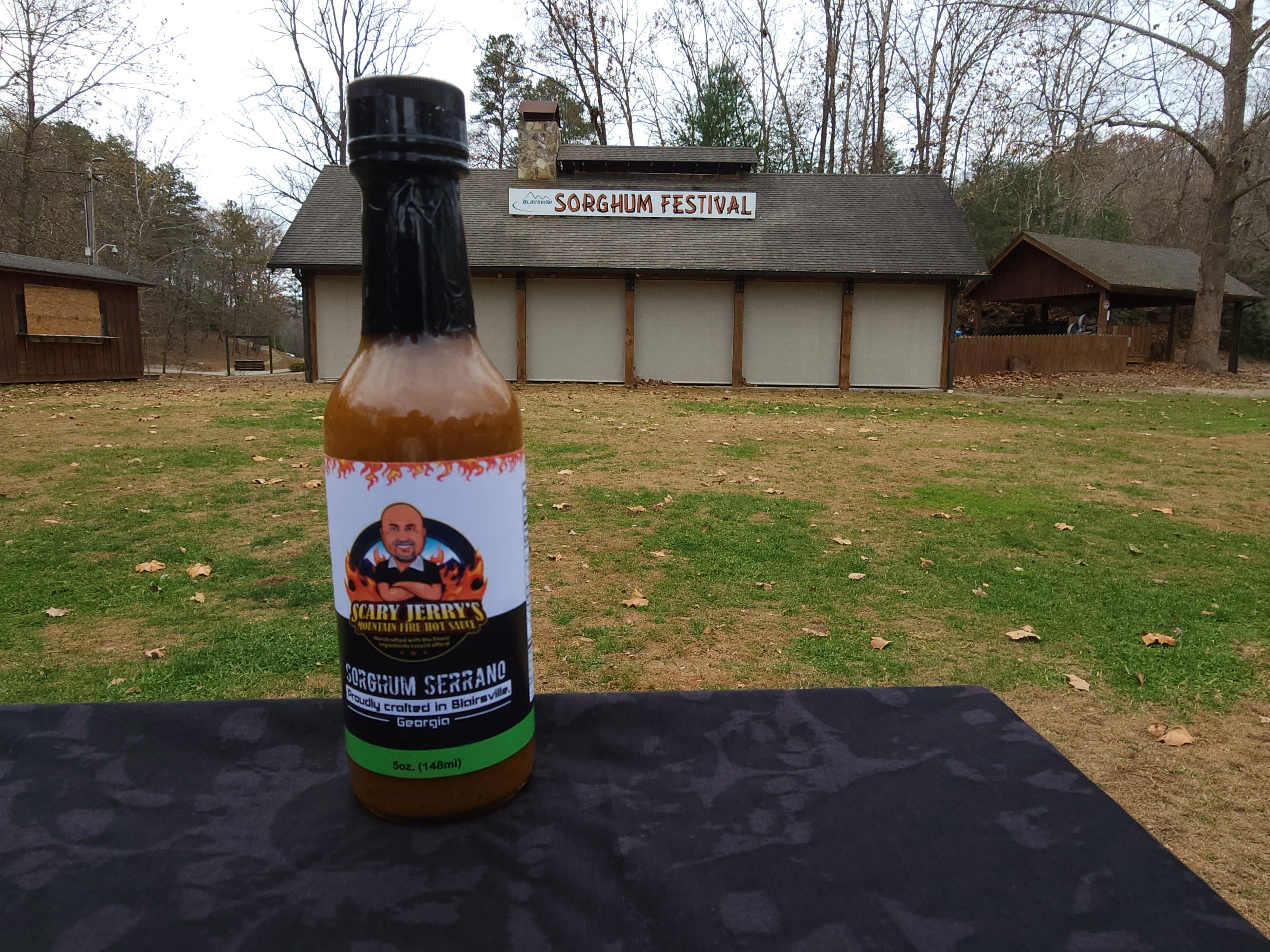 Scary Jerry's Mountain Fire Hot Sauce - Wholesale Hot Sauce - Sorghum Serrano Hot Sauce5