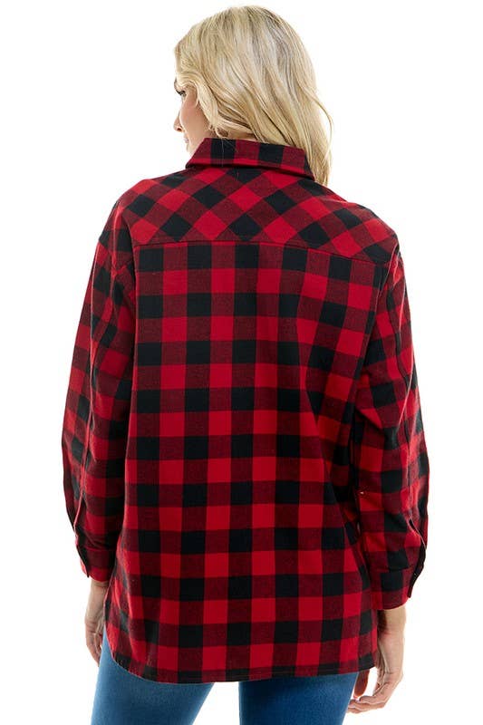 Women's Over Size Plaid Shirts for wholesale on Faire4