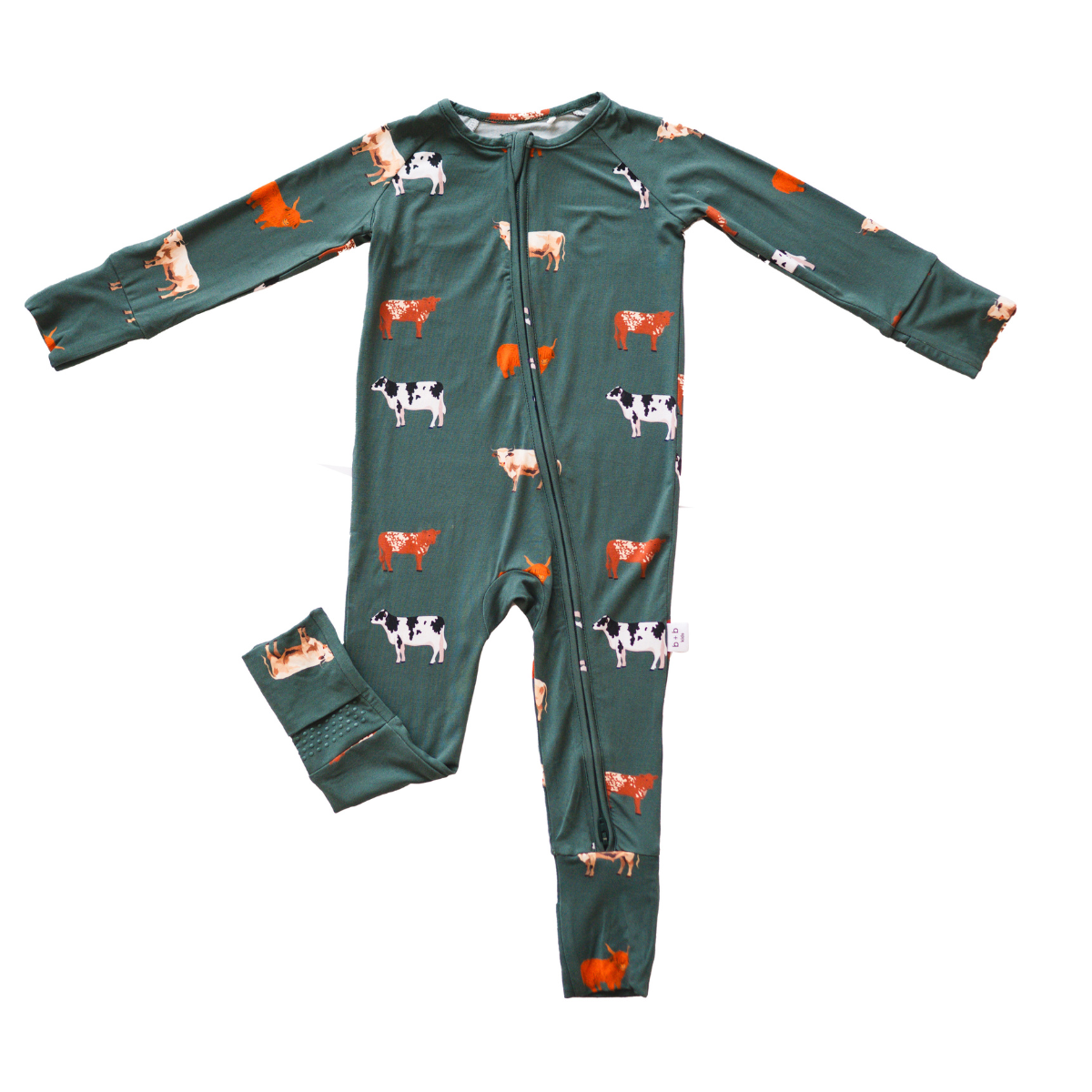 bug + bean kids - Wholesale Jumpsuit - Baby - Bamboo Zip Convertible Romper – Green Cow Baby Pajamas7
