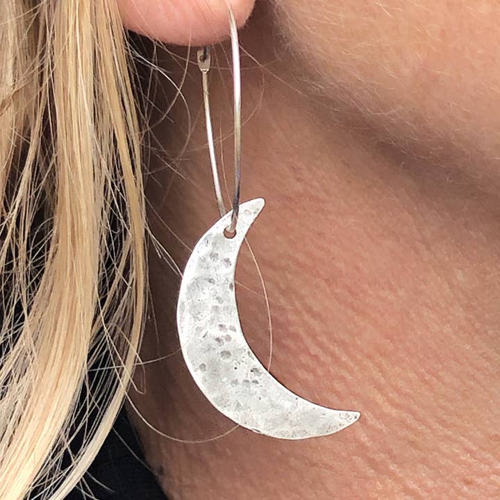 Daphne Lorna - Wholesale Dangle Earrings - Crescent Moon Hoop Earrings5