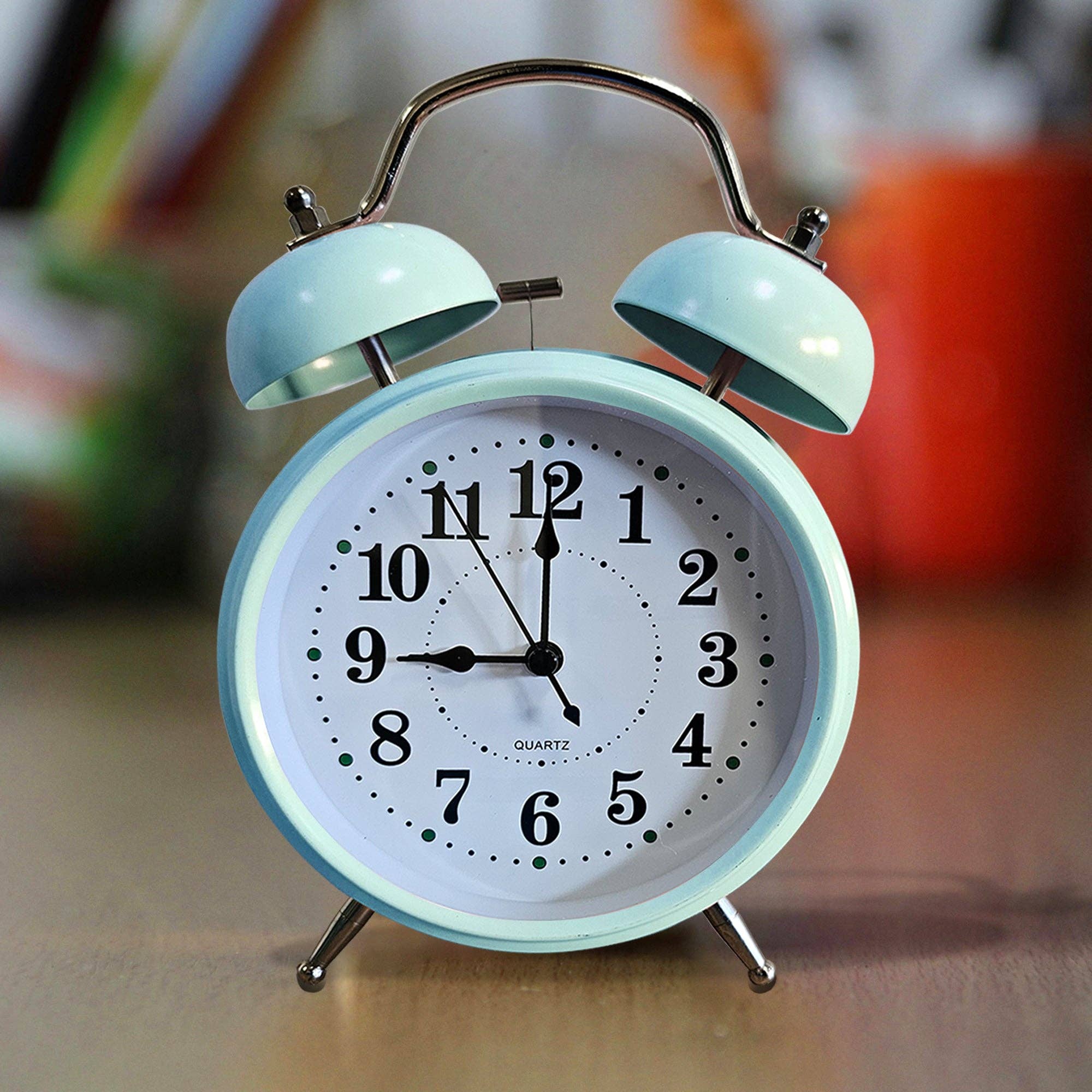 Ledsone – wholesale Alarm clock – Round Shape Retro Twin bell Loud Bedside Alarm clock~52218