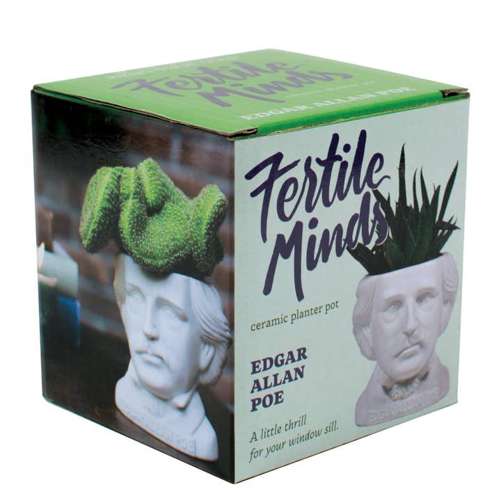 Unemployed Philosophers Guild - Wholesale Plant Pot - Edgar Allan Poe Planter2